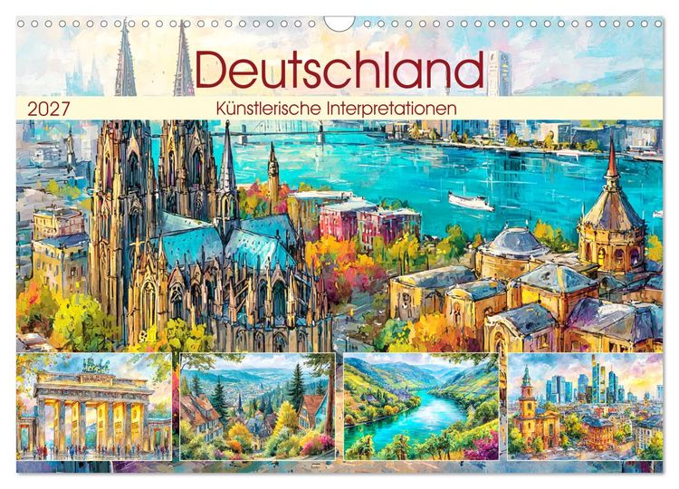 Produktbild: Deutschland. K&uuml;nstlerische Interpretationen (Wandkalender 2027 DIN A3 quer), CALVENDO Monatskalender