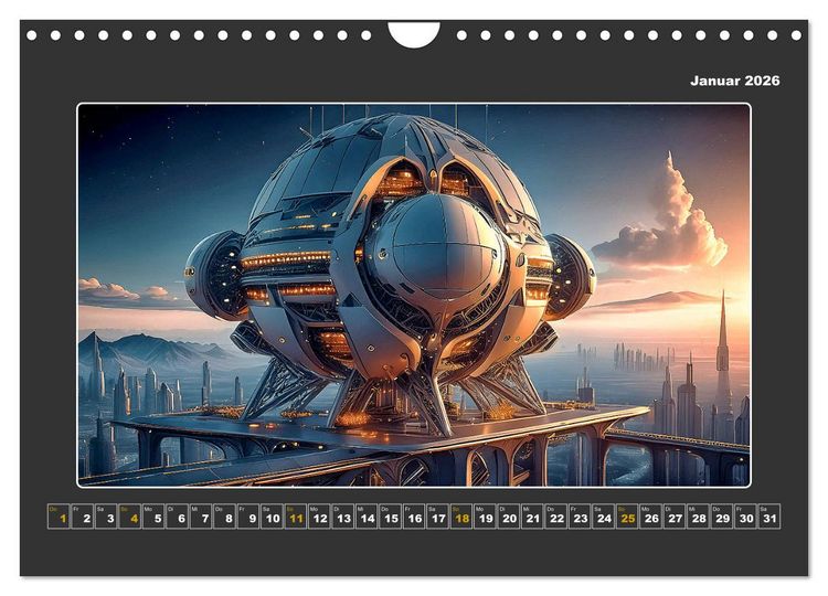 Produktbild: Zukunftsvision Megacity (Wandkalender 2026 DIN A4 quer), CALVENDO Monatskalender
