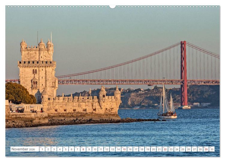 Produktbild: Portugal, der bunte S&uuml;den Europas (hochwertiger Premium Wandkalender 2026 DIN A2 quer), Kunstdruck in Hochglanz