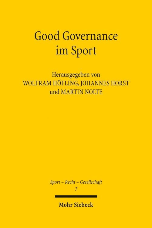 Produktbild: Good Governance im Sport