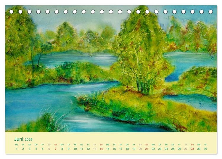 Produktbild: Kunstkalender 2026 - Augenblicke der Malerei (Tischkalender 2026 DIN A5 quer), CALVENDO Monatskalender