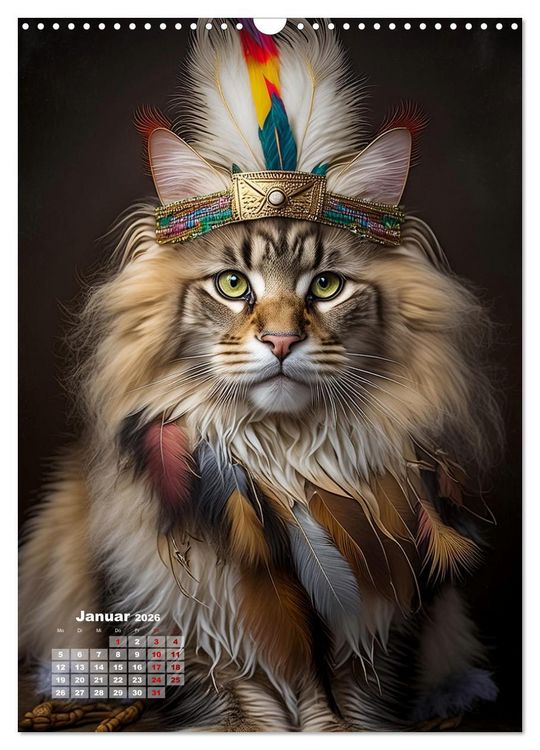 Produktbild: Inka Katzen - Katzen sind die wahren Herrscher (Wandkalender 2026 DIN A3 hoch), CALVENDO Monatskalender