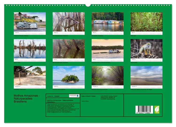 Produktbild: Mythos Amazonas - Naturparadies Brasiliens (hochwertiger Premium Wandkalender 2026 DIN A2 quer), Kunstdruck in Hochglanz