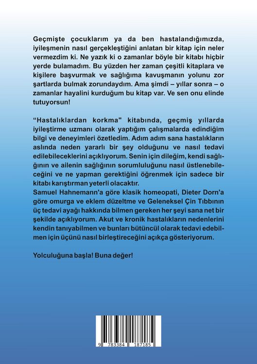 Produktbild: Hastalıklardan korkma &ndash; Bu kitap:"Keine Angst vor Krankheiten" kitabının T&uuml;rk&ccedil;e cevirisidir
