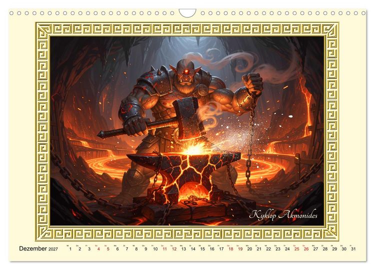 Produktbild: Ungeheuer der griechischen Mythologie (Wandkalender 2027 DIN A3 quer), CALVENDO Monatskalender