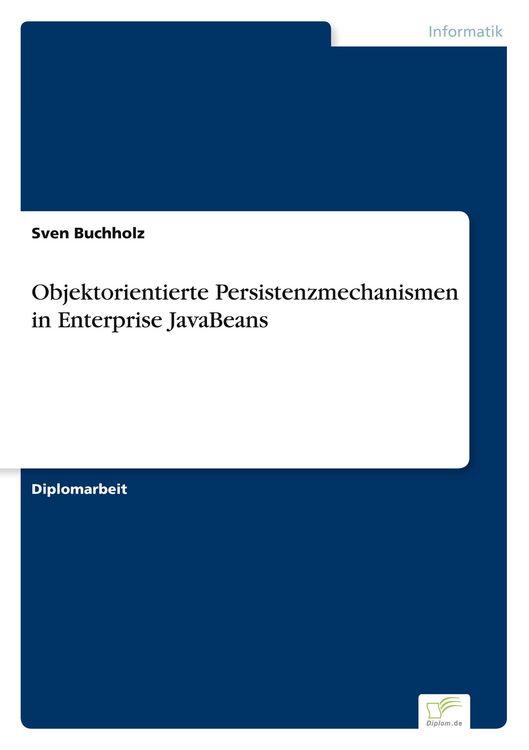 Produktbild: Objektorientierte Persistenzmechanismen in Enterprise JavaBeans