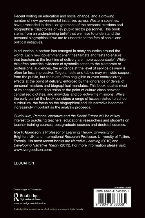 Produktbild: Curriculum, Personal Narrative and the Social Future