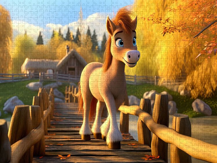 Produktbild: CALVENDO Puzzle Pony Spirit geht spazieren | 2000 Teile Lege-Gr&ouml;&szlig;e 90x67cm Foto-Puzzle f&uuml;r gl&uuml;ckliche Stunden