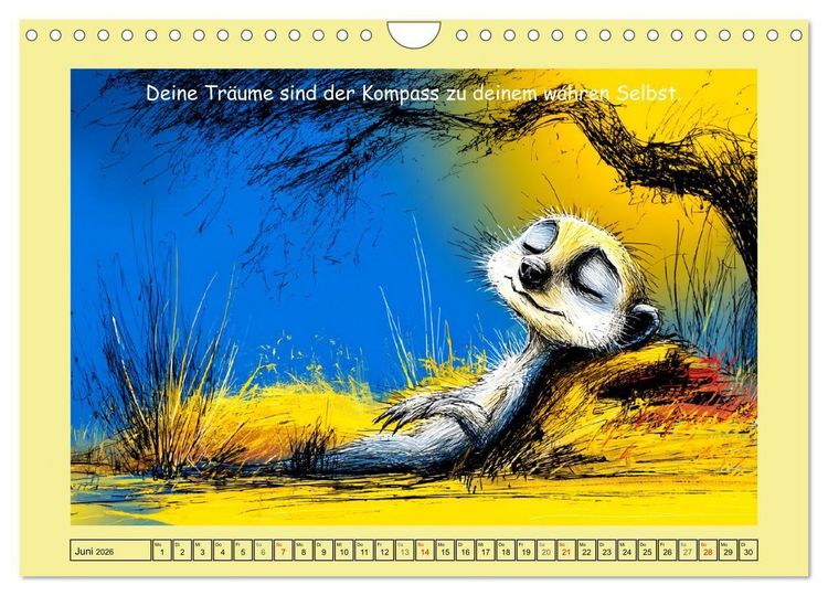 Produktbild: Kleine W&auml;chter. Erdm&auml;nnchen und Weisheiten (Wandkalender 2026 DIN A4 quer), CALVENDO Monatskalender