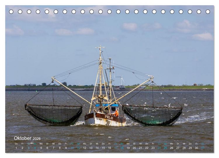 Produktbild: K&uuml;stengl&uuml;ck - Ein fotografischer Streifzug entlang der Nordsee (Tischkalender 2026 DIN A5 quer), CALVENDO Monatskalender
