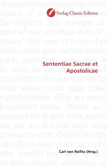 Produktbild: Sententiae Sacrae et Apostolicae