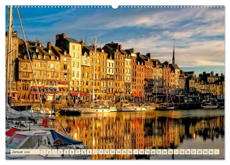 Produktbild: Honfleur - Bezauberndes Frankreich (hochwertiger Premium Wandkalender 2026 DIN A2 quer), Kunstdruck in Hochglanz