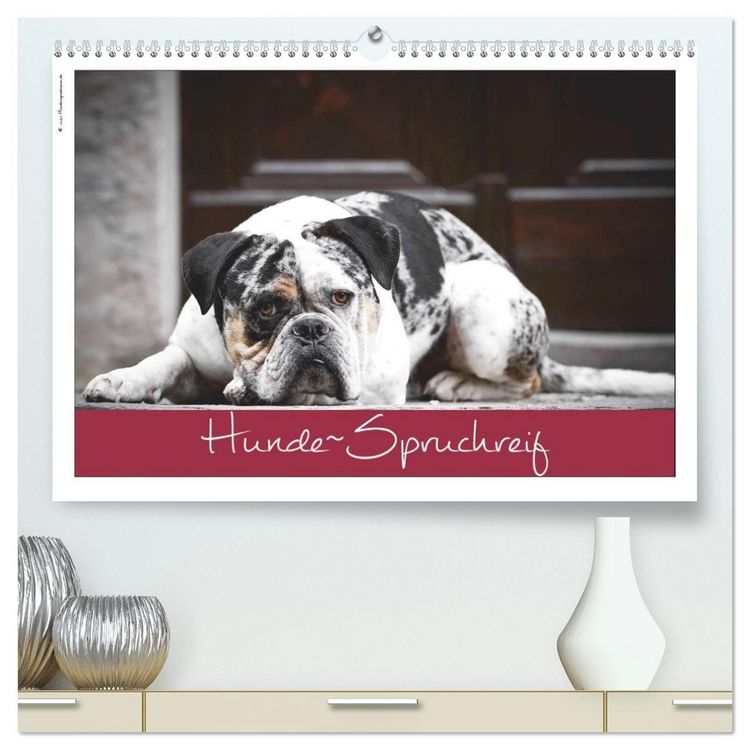 Produktbild: Hunde-Spruchreif (hochwertiger Premium Wandkalender 2026 DIN A2 quer), Kunstdruck in Hochglanz