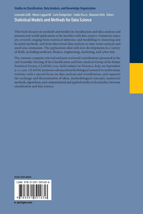 Produktbild: Statistical Models and Methods for Data Science