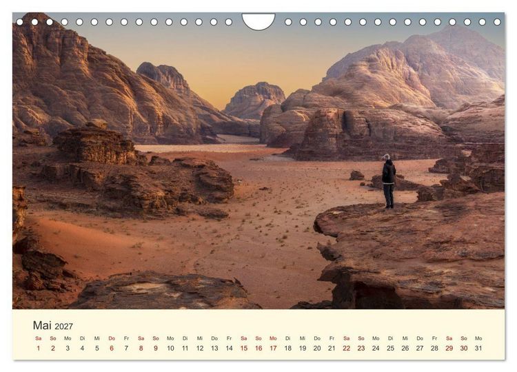 Produktbild: Jordanien Sand, Stein und Salz (Wandkalender 2027 DIN A4 quer), CALVENDO Monatskalender