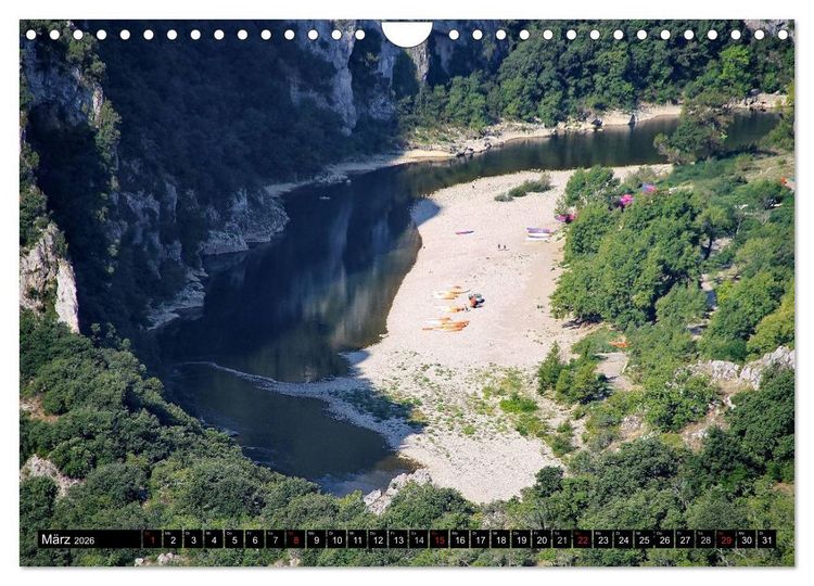Produktbild: Ard&egrave;che, Grand Canyon Europas (Wandkalender 2026 DIN A4 quer), CALVENDO Monatskalender