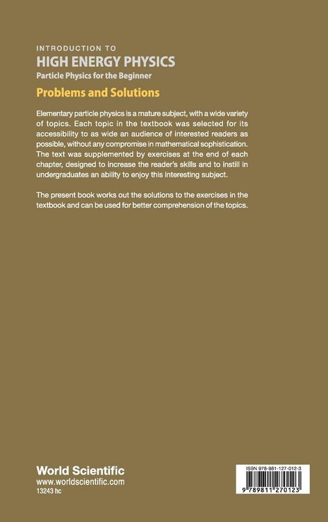 Produktbild: Introduction To High Energy Physics (prob&sol)