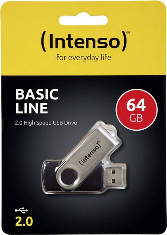 Produktbild: Intenso Basic Line USB-Stick 64 GB Schwarz 3503490 USB-A (USB 2.0)