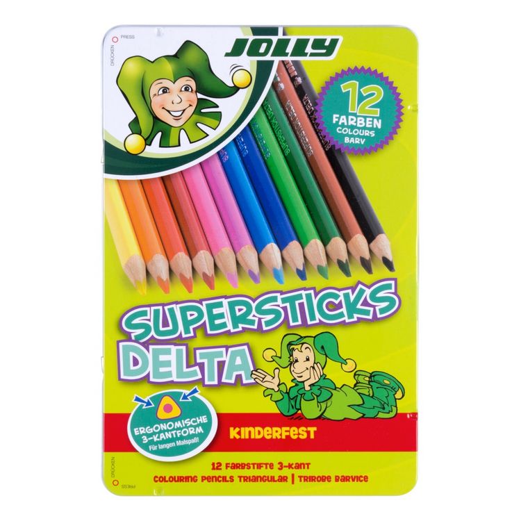 Produktbild: JOLLY Buntstifte Supersticks DELTA 12er Metalletui