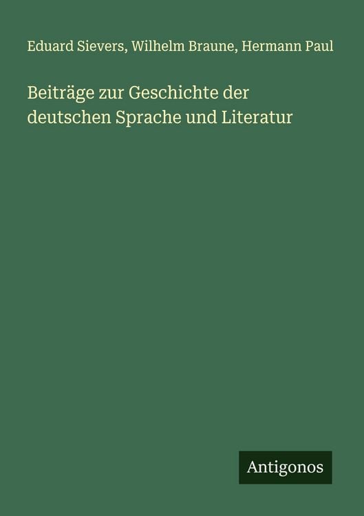 Produktbild: Beitr&auml;ge zur Geschichte der deutschen Sprache und Literatur