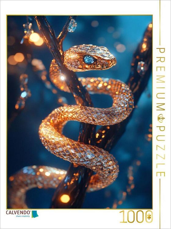 Produktbild: CALVENDO Puzzle Goldene Schlange | 1000 Teile Lege-Gr&ouml;&szlig;e 64x48cm Foto-Puzzle f&uuml;r gl&uuml;ckliche Stunden