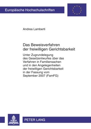 Produktbild: Das Beweisverfahren der freiwilligen Gerichtsbarkeit