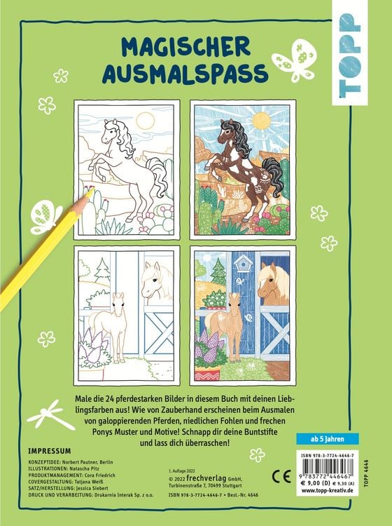 Produktbild: Zauberpapier - Das gro&szlig;e Malbuch - Pferde und Ponys
