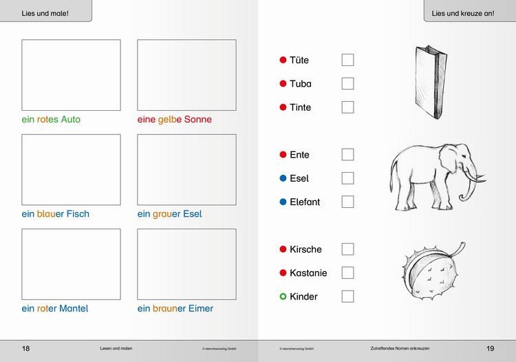 Produktbild: Ich kann lesen 1 und 2 - Ausgabe mit Artikelkennzeichnung (DaZ) f&uuml;r die 1. und 2. Klasse