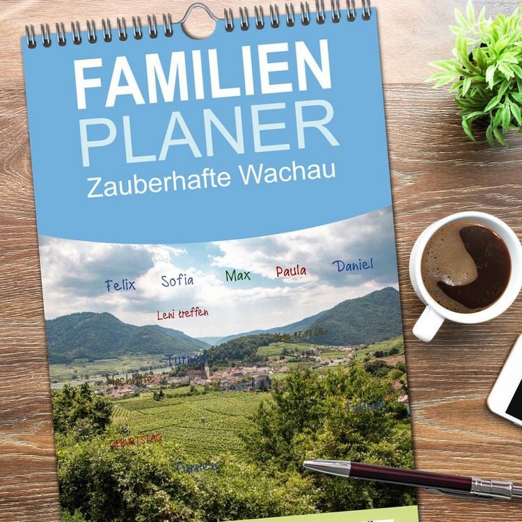 Produktbild: Familienplaner 2026 - Zauberhafte Wachau mit 5 Spalten (Wandkalender, 21 x 45 cm) CALVENDO