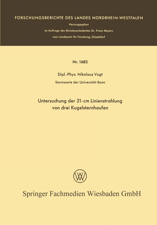 Produktbild: Untersuchung der 21-cm Linienstrahlung von drei Kugelsternhaufen