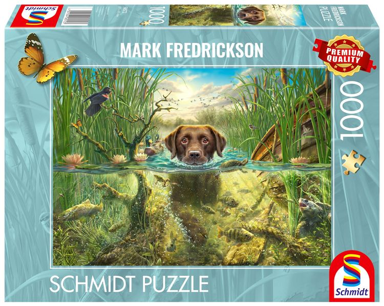 Produktbild: Brauner Labrador im k&uuml;hlen Nass