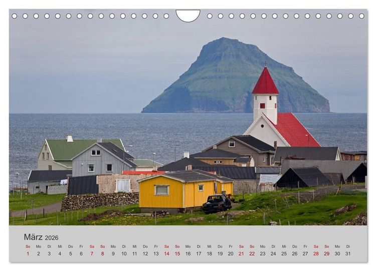 Produktbild: F&auml;r&ouml;er Inseln 2026 (Wandkalender 2026 DIN A4 quer), CALVENDO Monatskalender