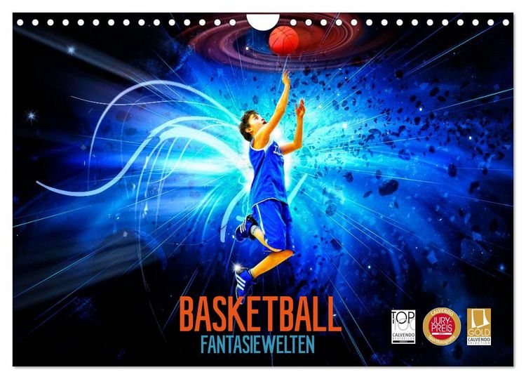Produktbild: Basketball Fantasiewelten (Wandkalender 2026 DIN A4 quer), CALVENDO Monatskalender