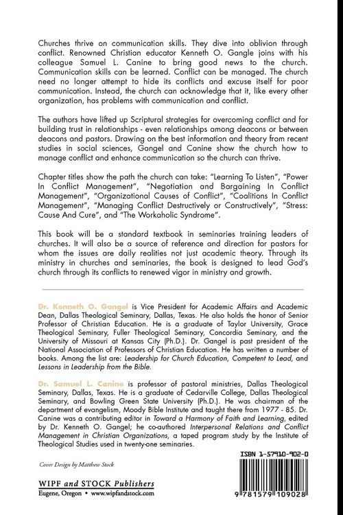 Produktbild: Communication and Conflict Management in Churches and Christian Organizations