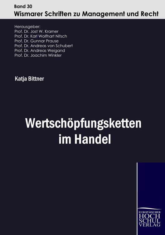 Produktbild: Wertsch&ouml;pfungsketten im Handel