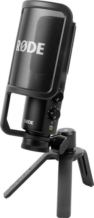 Produktbild: Rode Stand Kondensatormikrofon NT-USB+ &Uuml;bertragungsart (Details):USB inkl. Stativ, inkl. Kabel
