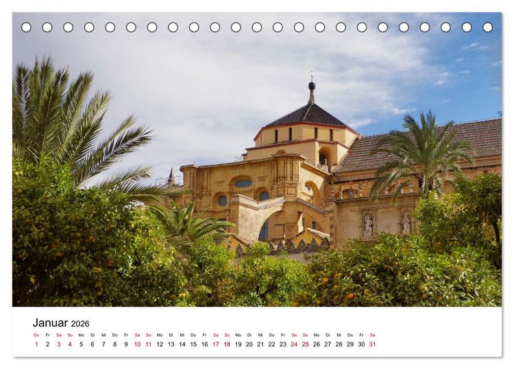 Produktbild: C&oacute;rdoba -Temperamentvolles Andalusien (Tischkalender 2026 DIN A5 quer), CALVENDO Monatskalender