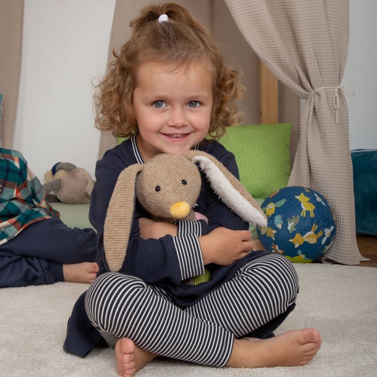 Produktbild: Sigikid 43464 - Kuscheltier Hase mit gelber Nase, Patchwork Sweety, 30 cm