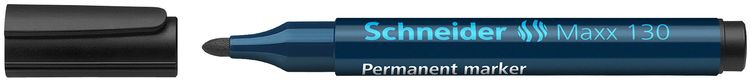 Produktbild: Schneider Permanent-Marker Maxx 130, schwarz, Rundspitze 1-3mm