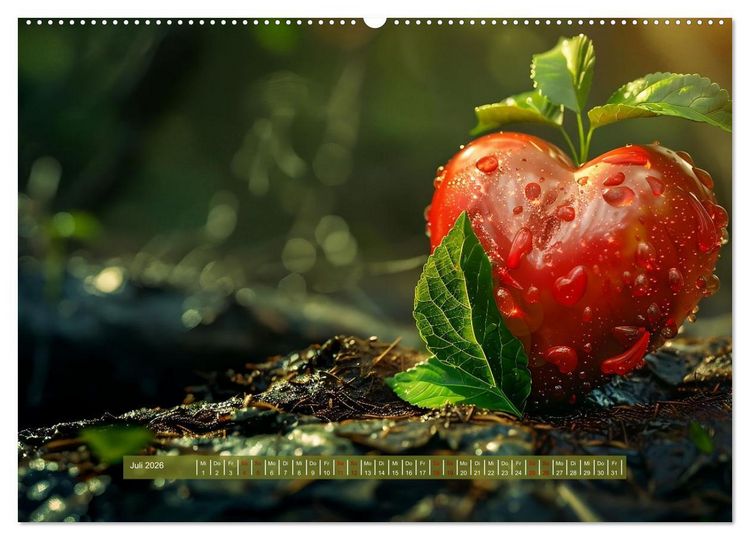 Produktbild: Mit dem Herzen der Natur (Wandkalender 2026 DIN A2 quer), CALVENDO Monatskalender