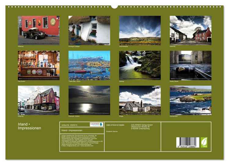 Produktbild: Irland &bull; Impressionen (hochwertiger Premium Wandkalender 2026 DIN A2 quer), Kunstdruck in Hochglanz