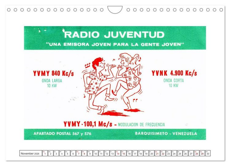 Produktbild: Radio Nostalgie Karten aus aller Welt (Wandkalender 2026 DIN A4 quer), CALVENDO Monatskalender
