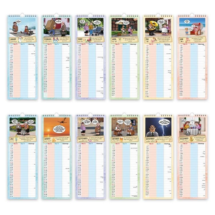 Produktbild: TR&Ouml;TSCH - Maxi-Streifenkalender Oma und Opa Terminkalender 2027