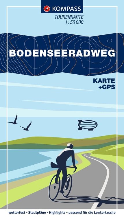 Produktbild: KOMPASS Fahrrad-Tourenkarte Bodenseeradweg 1:50.000