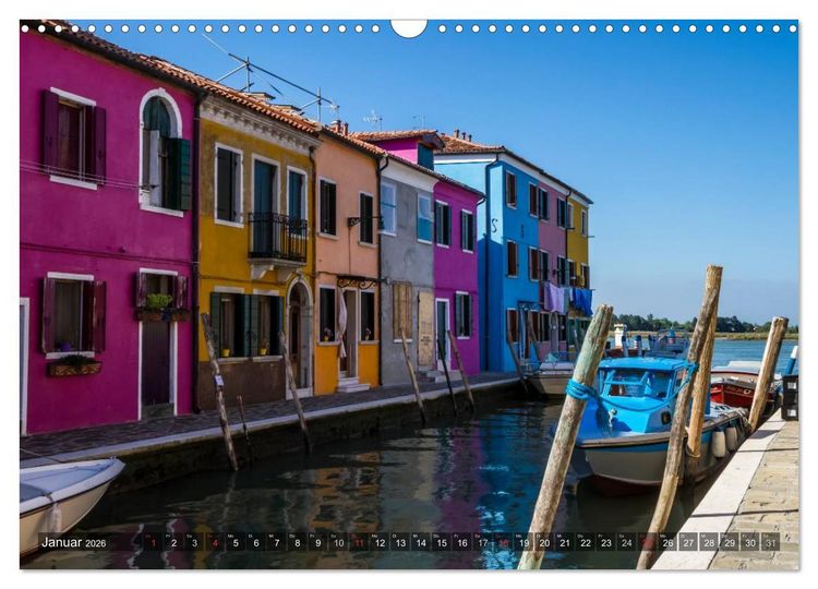 Produktbild: BURANO Charmante und farbenfrohe Insel (Wandkalender 2026 DIN A3 quer), CALVENDO Monatskalender