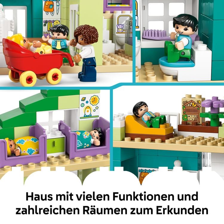 Produktbild: LEGO DUPLO Town 10470 Modernes Familienhaus mit Figuren &ndash; 3-in-1-Set