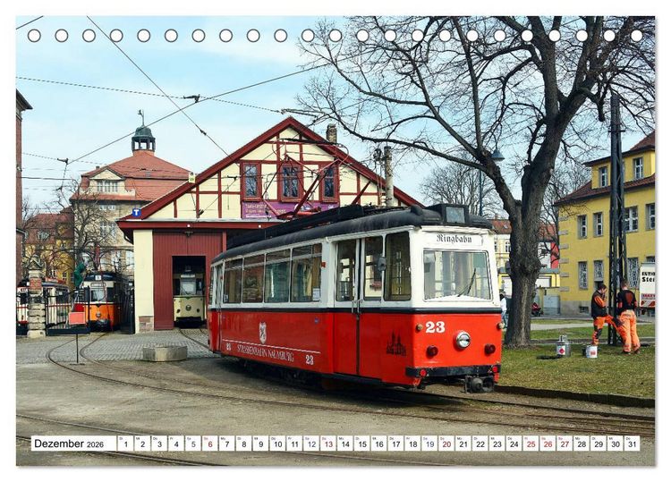 Produktbild: LOWA-Stra&szlig;enbahnen Naumburg-Gera-Sta&szlig;furt-Frankfurt/Oder (Tischkalender 2026 DIN A5 quer), CALVENDO Monatskalender