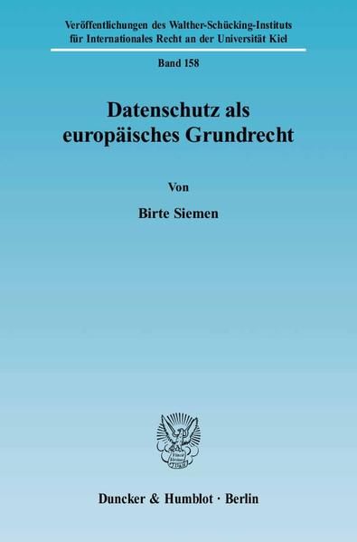 Produktbild: Datenschutz als europ&auml;isches Grundrecht.