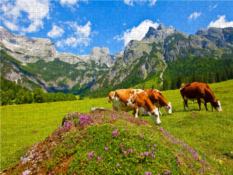 Produktbild: CALVENDO Puzzle Gr&uuml;&szlig;e aus Werfenweng 1000 Teile Lege-Gr&ouml;&szlig;e 64 x 48 cm Foto-Puzzle Bild von Christa Kramer