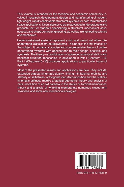 Produktbild: Underconstrained Structural Systems